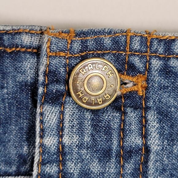 Ralph Lauren Denim Maxi Skirt 0 USA Made Y2K Long Modest Western Jean Blue - Picture 7 of 10